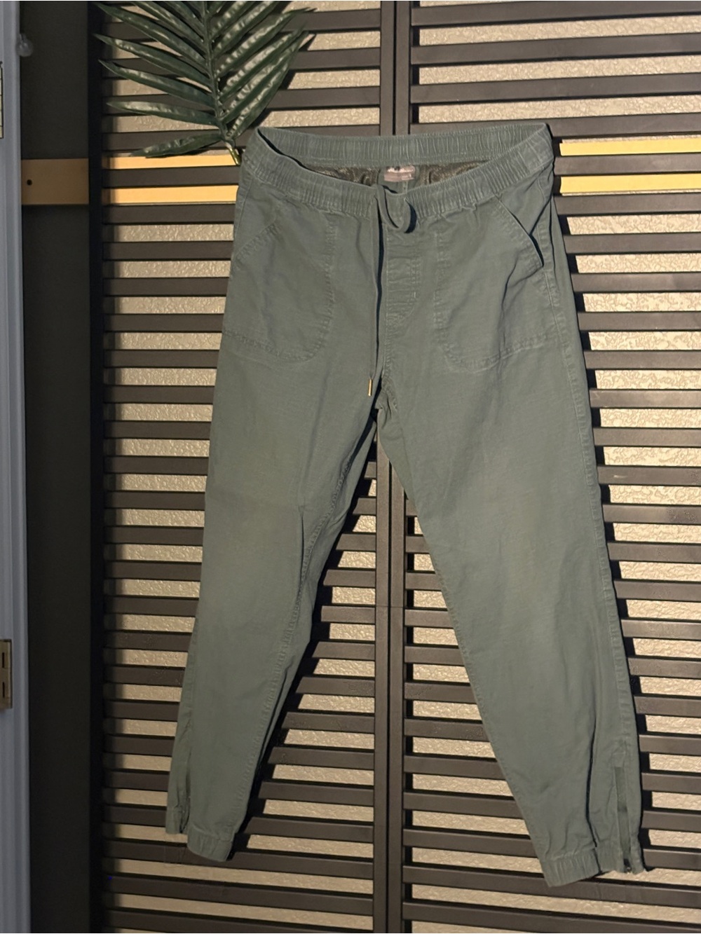 Eddie Bauer Olive Green Drawstring Jogger Pants